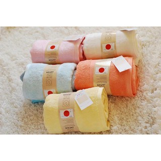 Combo khăn tắm nhỡ + khăn mặt sợi trẻ uchino