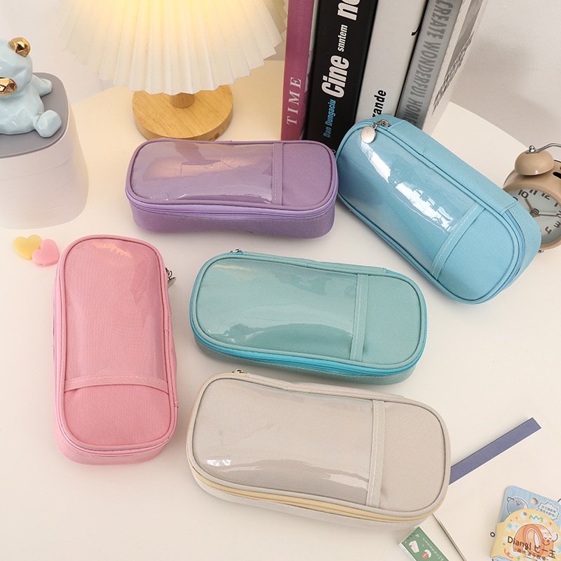 Túi Đựng Bút Chì Sức Chứa Lớn Họa Tiết Dễ Thương Dành Cho Học Sinh Ốp