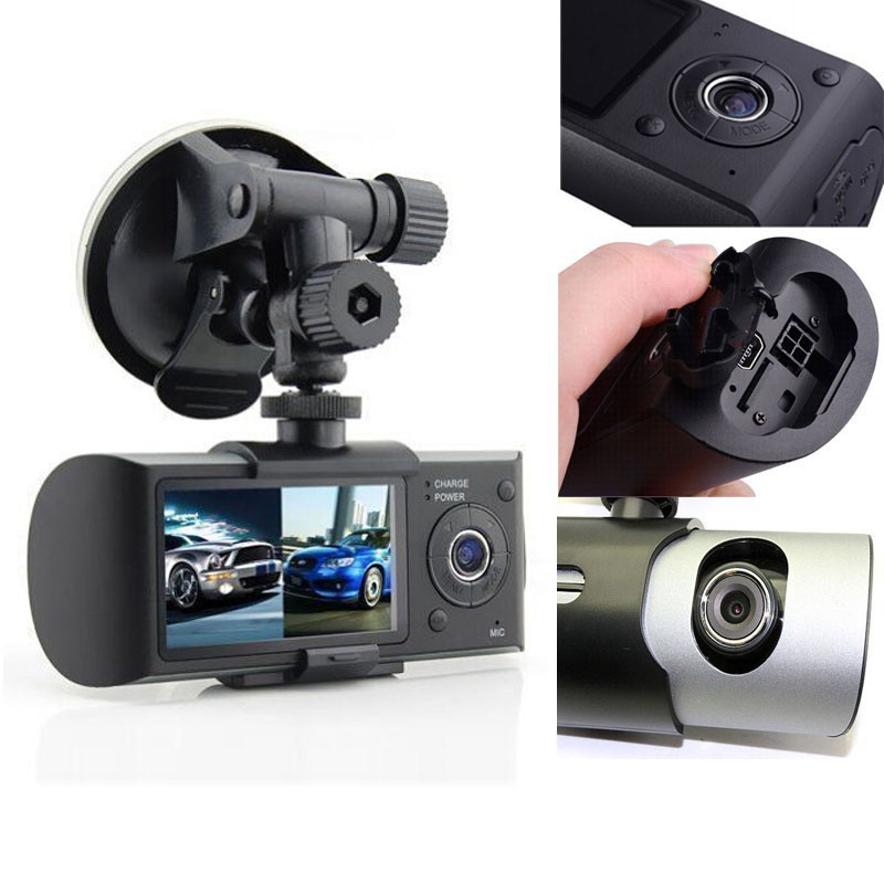 2.7 &quot;Dual Camera DVR xe R300 với GPS và 3D G-Sensor