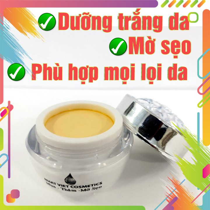 Kem mụn làm mờ sẹo xóa thâm dưỡng trắng da Nhật Việt V7 - 12g