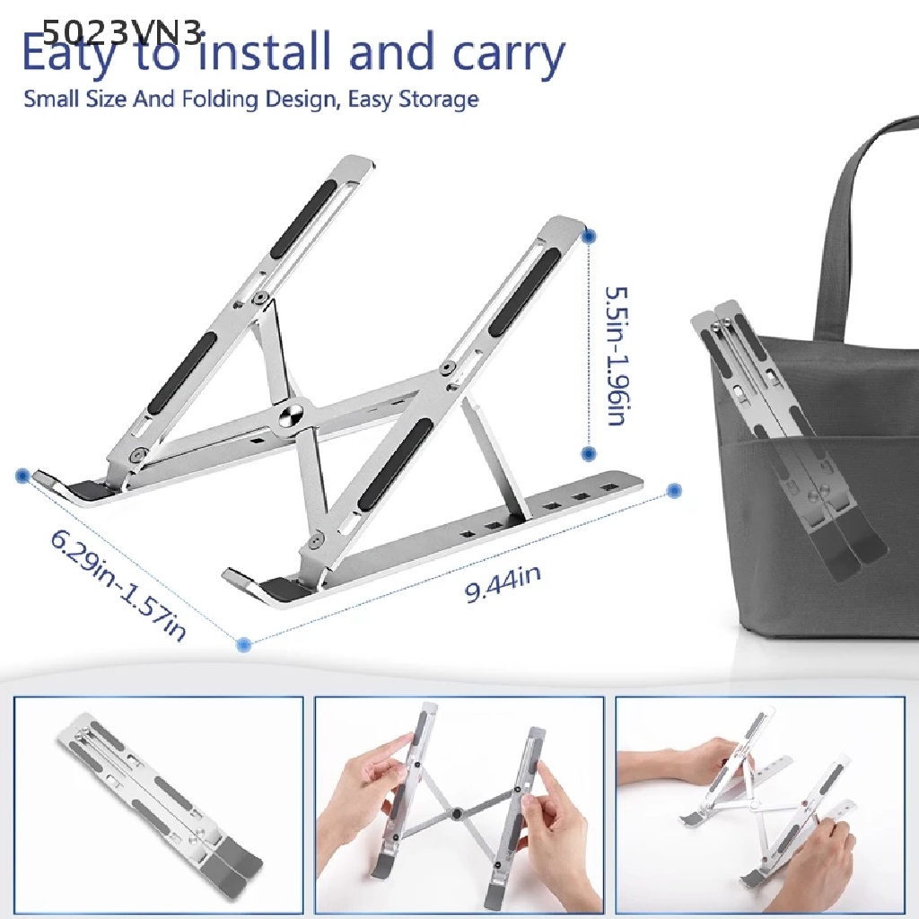 [EPVN] Portable Laptop Stand Adjustable Notebook Stand For Foldable Laptop Holder Base {EP}