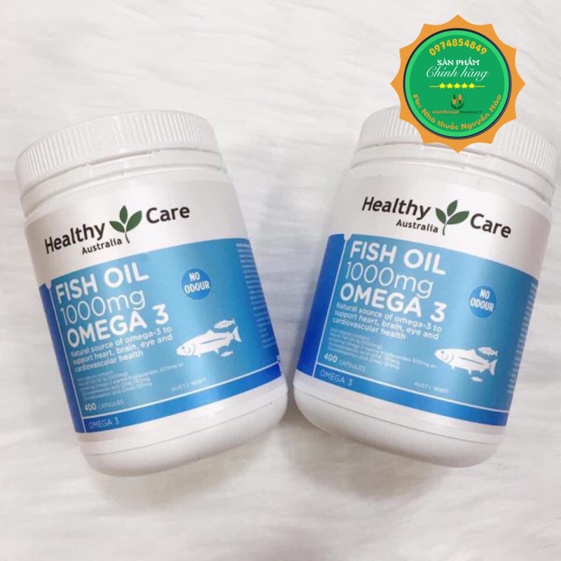 Viên uống omega 3 HEALTHY CARE FISH OIL 1000mg Hộp 400 viên