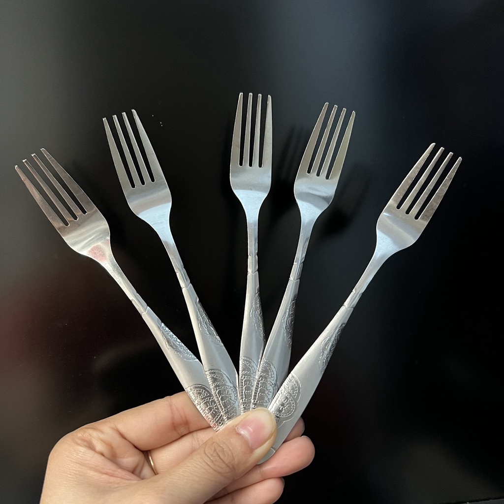 Dĩa ăn hoa quả inox - (E43)