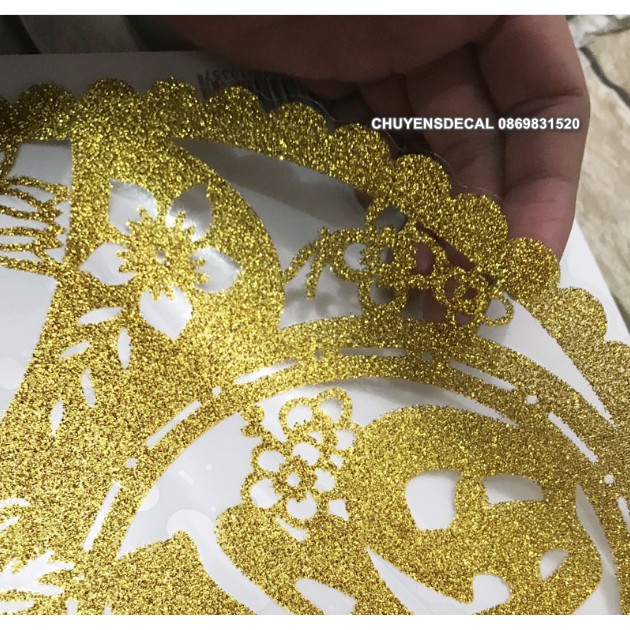 Decal trang trí tường Noel - Rèm Châu Nhũ Kim Tuyến