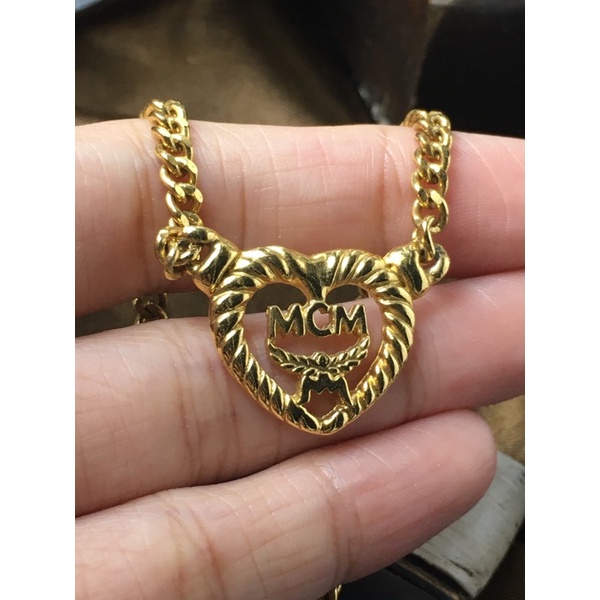 Dây chuyền MCM vintage-mặt logo trái tim