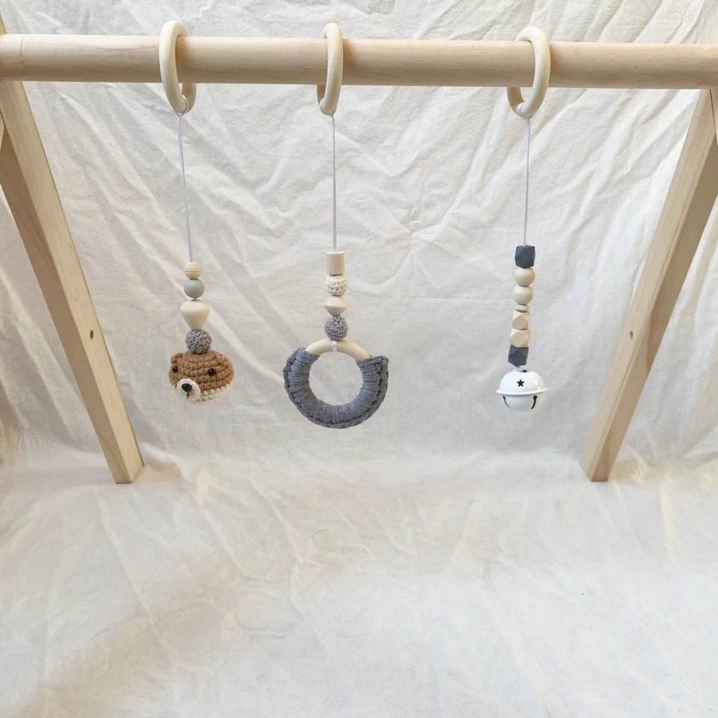 Bộ 3 Vòng Lục Lạc Treo Xe Đẩy Em Bé Ngậm Nướu