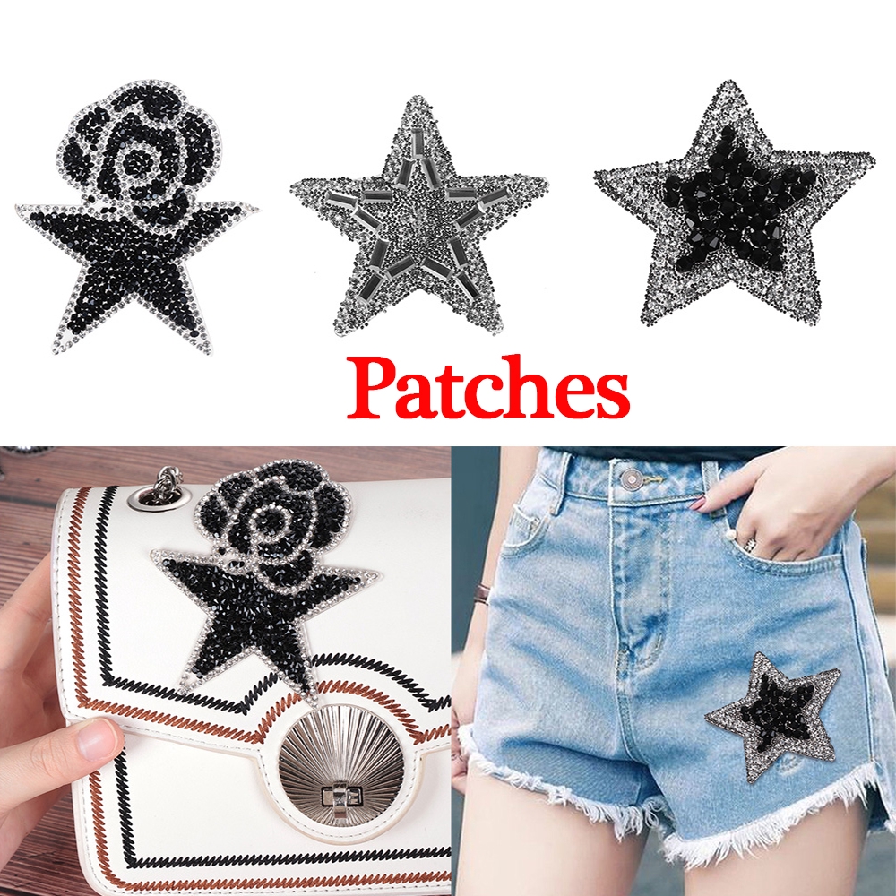 Sticker ủi thêu hình ngôi sao lấp lánh