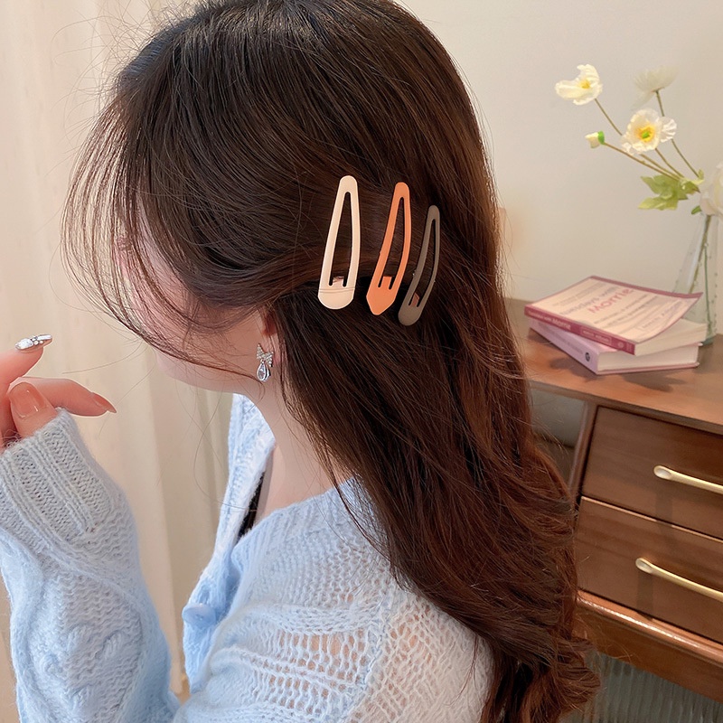 Set 3 Kẹp Tóc Màu Kẹo Đơn Giản Thời Trang Hàn Quốc