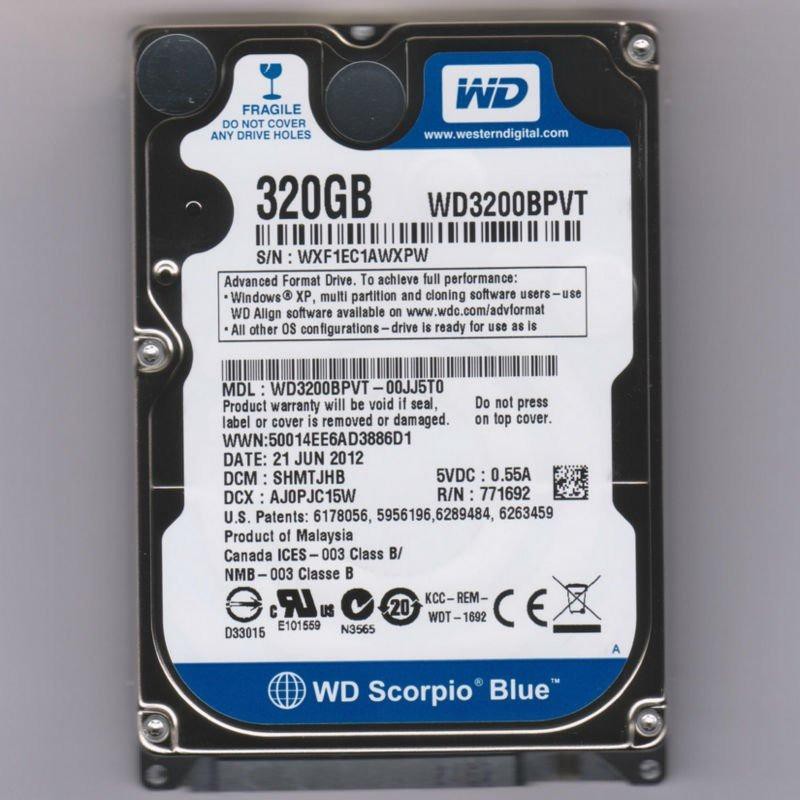 HDD Laptop WD 160GB/250GB/320GB/500GB chuẩn Sata hàng chính hãng siêu bền bảo hành 12 tháng 1 đổi 1