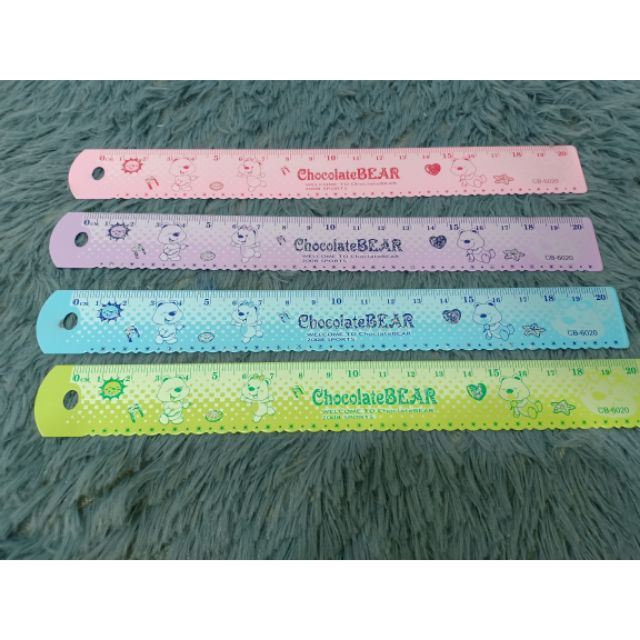 Thước sắt Chocolate bear 20cm