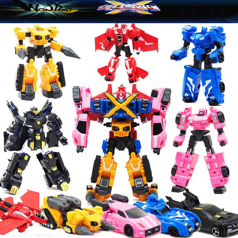 Mô hình đồ chơi rô bốt biến hình xe hơi Miniforce X Lucybot Lucy Bot Ranger 5 mẫu Quà trẻ em