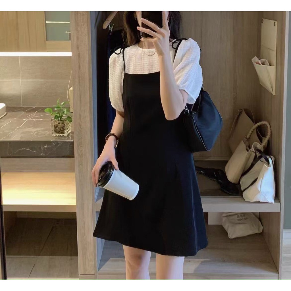 Set yếm lụa dáng ngắn dây cột nơ | BigBuy360 - bigbuy360.vn