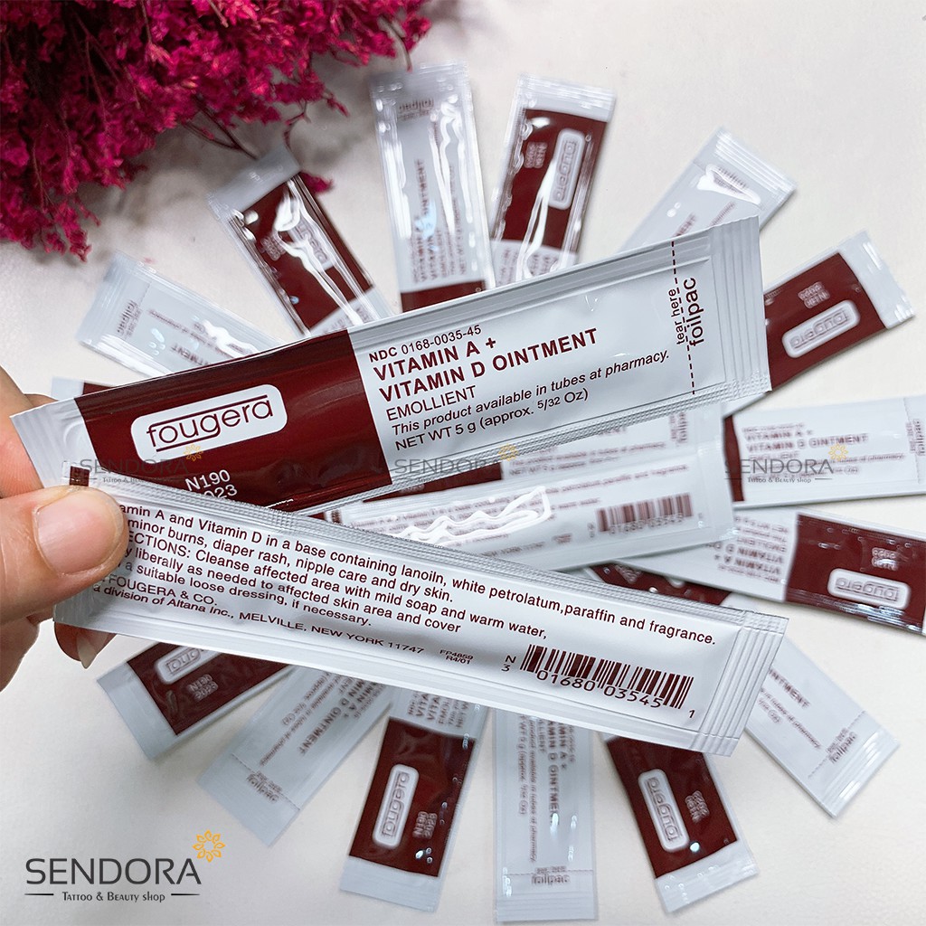 10 Dưỡng Fougera Vitamin A&D sau phun xăm mày, môi