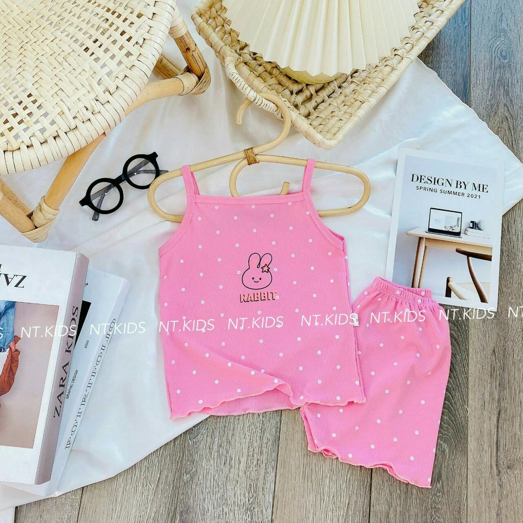 Bộ 2 dây tăm lạnh chấm bi cho bé gái.