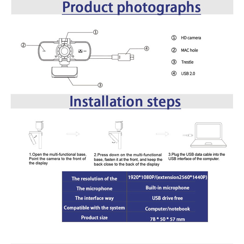 Webcam Máy Tính Pc05 Usb 2k Tích Hợp Micro Tiện Dụng | BigBuy360 - bigbuy360.vn