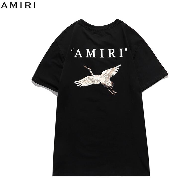 Áo Thun Tay Ngắn Vải Cotton In Chữ Amiri Thời Trang Cho Nam Nữ