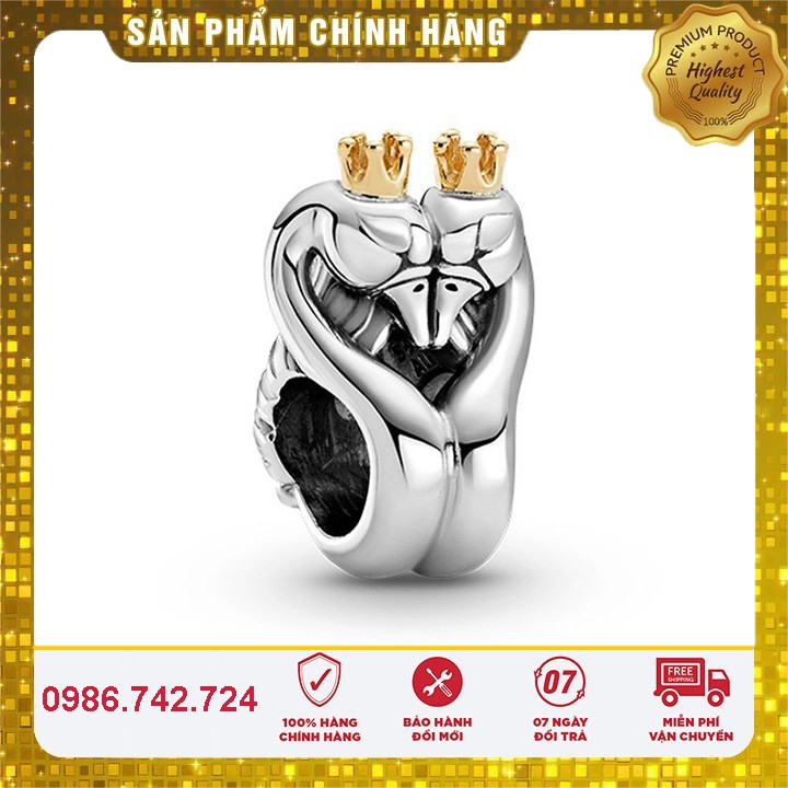 [Hàng cao cấp] Charm Bạc S925 ALE Cao Cấp - Charm bạc xỏ ngang thiên nga - Mã sản phẩm CHARMBAC_DNJ00012