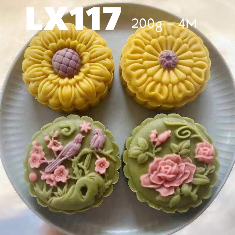 Khuôn trung thu Song Điểu 200g (LX117)