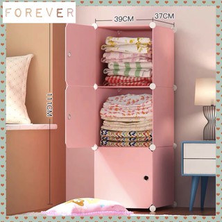 Tủ nhựa cho bé lắp ghép 3 ô đựng đồ màu hồng nhạt dễ thương kiểu 1x3  sâu 37cm  - Bảo hành 1 năm