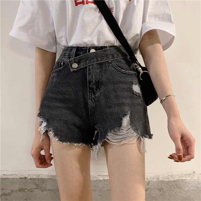 Quần Short Denim nữ ống rộng