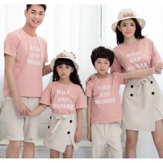 Áo gia đình màu hồng ruốc 👨‍👩‍👧‍👦 chất cotton cao cấp, đủ size cho cả nhà