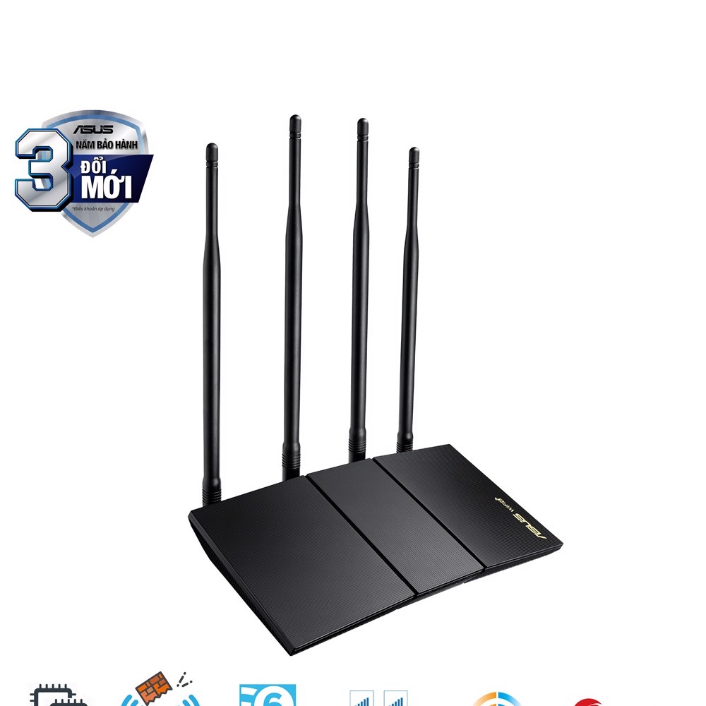 Router ASUS RT-AX1800HP Wifi 6 AX1800 2 băng tần