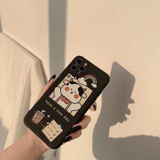 Ốp lưng iphone silicon BÒ SỮA N12