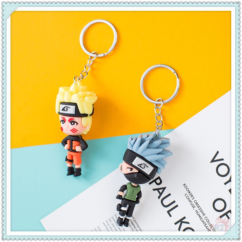 ✪ Naruto VS. Móc Khóa Hình Nhân Vật Hoạt Hình One Piece ✪ 1 Móc Khóa Hình Nhân Vật Sasuke Kakashi Luffy Zoro Chopper