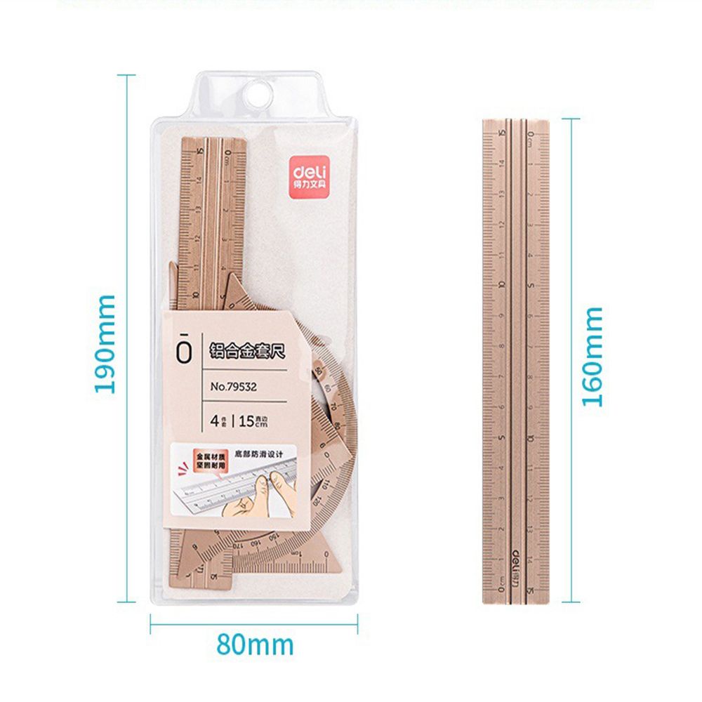 Thước kẻ bằng nhôm bền bỉ nhiều màu sắc tiện dụng