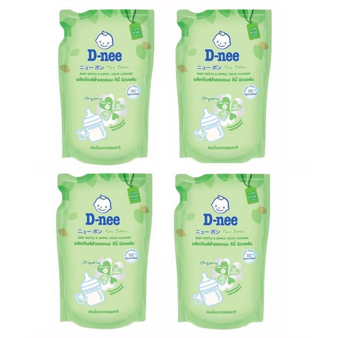Nước xúc bình sữa Dnee, rửa bình sữa Dnee dạng túi 600ml hàng THÁI