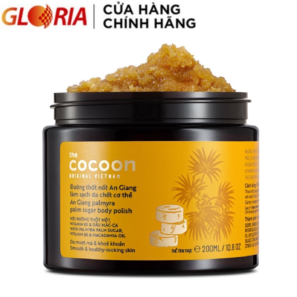 Tẩy Da Chết Cơ Thể Đường Thốt Nốt An Giang Cocoon 200ml