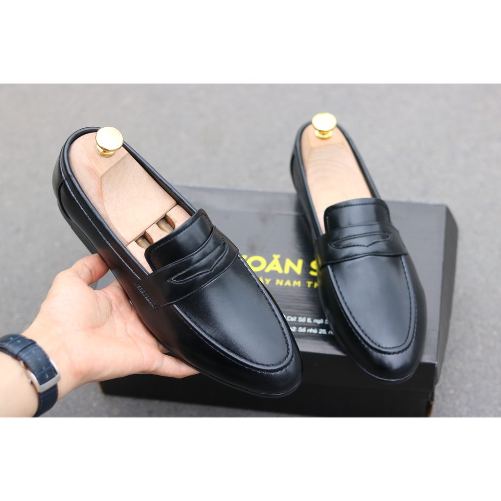 Giày Da Nam,giày lười nam,giày nam đẹp da lì đai khoét mã X076 | BigBuy360 - bigbuy360.vn