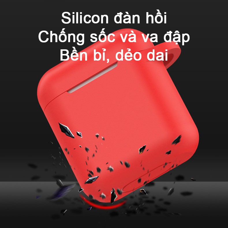 [Mã ELFLASH3 hoàn 10K xu đơn 20K] Vỏ Bảo Vệ - Case Airpods 1-2 Trơn Basic - Nhiều Màu - Silicon Chống Va Đập Siêu Bền