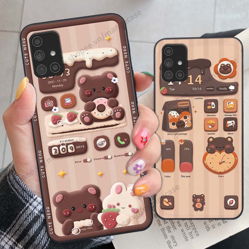 Ốp lưng Samsung M51 hình gấu, thỏ, đồng hồ cute dễ thương