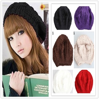 Mũ nồi bằng len màu trơn thời trang cho nữ