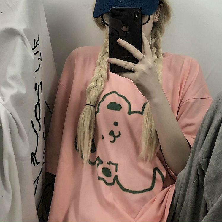 Áo phông form rộng tay lỡ unisex - Áo thun chú cún in siêu chất - Sỉ áo thun số lượng lớn
