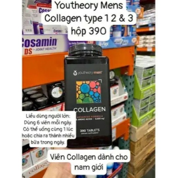 Collagen cho nam Youtheory Men 390 viên Chính Hãng