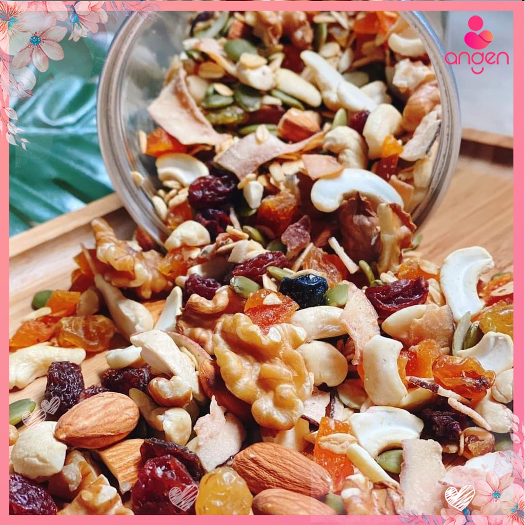 Ngũ Cốc Siêu hạt Granola Mix 10 loại hạt và trái cây khô ( hộp 500gr) | BigBuy360 - bigbuy360.vn
