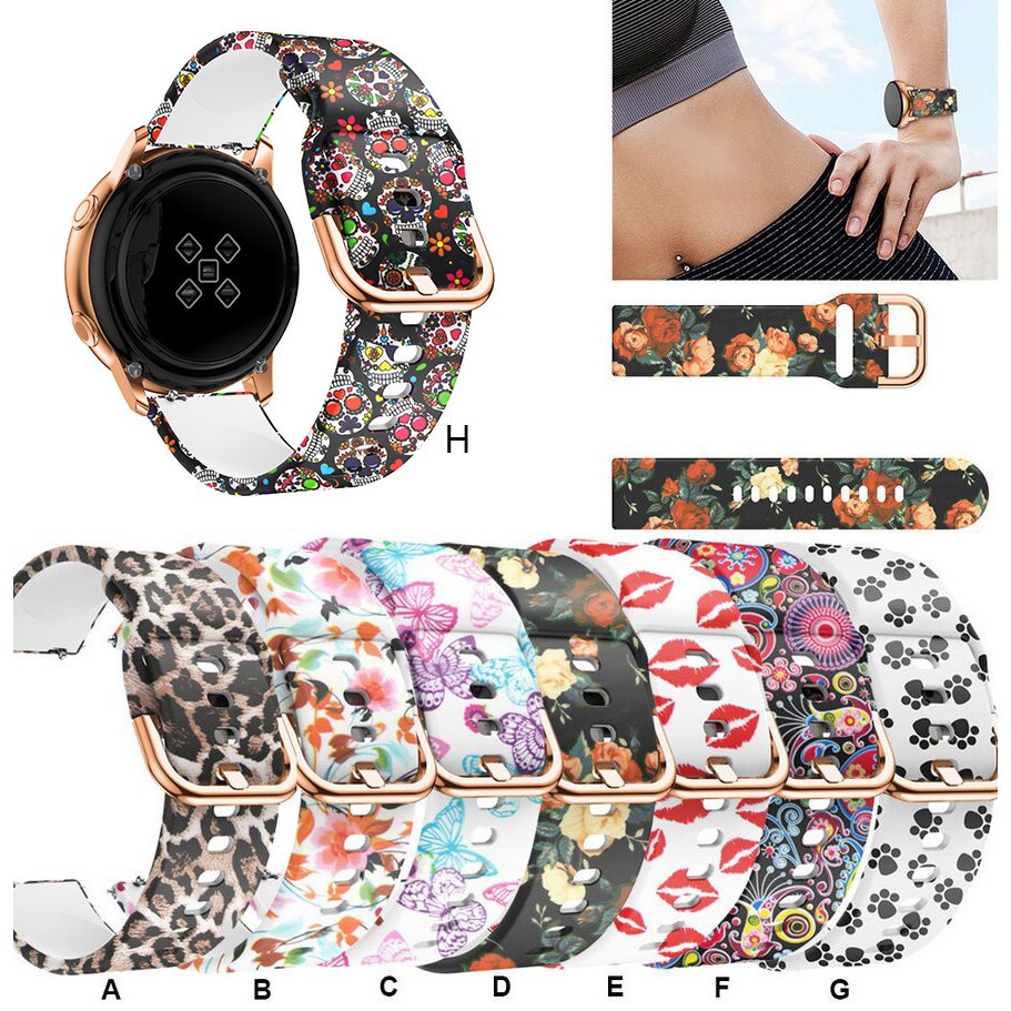 Dây đeo đồng hồ bằng silicon 20mm thay thế cho Garmin Venu/Venu Sq Music/Vivoactive 3/Forerunner 245/645/158/55