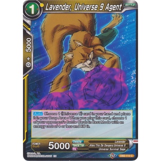 Thẻ bài Dragonball - TCG - Lavender, Universe 9 Agent / DB2-114'