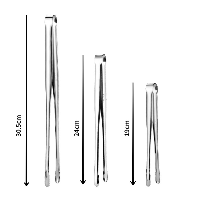 Kẹp Thức Ăn Đa Năng Bằng Thép Không Gỉ 3 Kích Cỡ