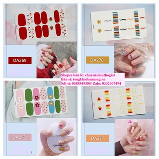 Sỉ da261-da280 dán móng tay bộ 14 nhãn nail sticker