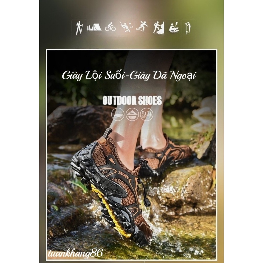 Giày Trekking Leo Núi Sports - Lội Nước - Đế Mỏng, Mềm - Thoát Nước Nhanh