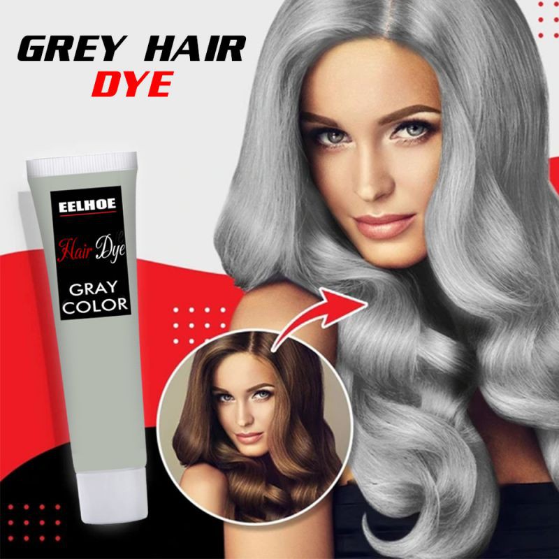 Grey Hair Color Dye Cream, Non-Toxic DIY Silver Hair Dye, Natural Popular Hair Coloring Cream