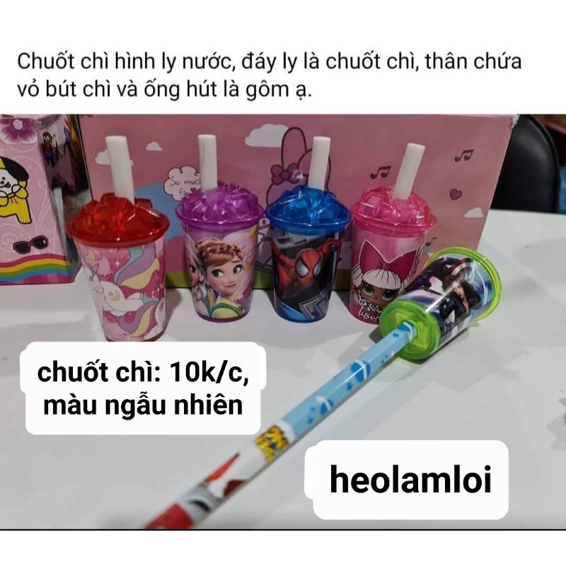 Chuốt chì và gôm hình lon nước ngọt- giao mẫu ngẫu nhiên ah