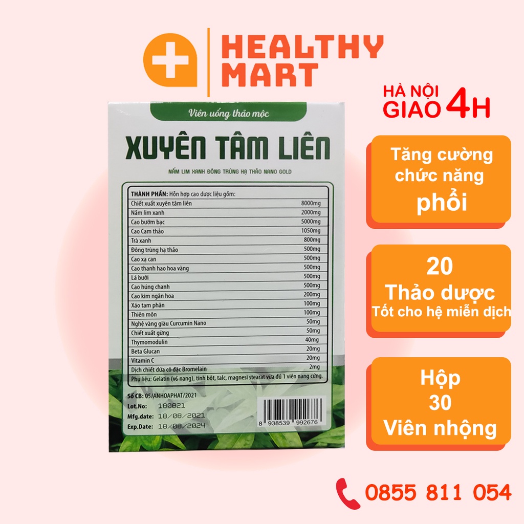 ✔️️️Xuyên Tâm Liên - Đông Trùng - Tăng cường hệ miễn dịch đường hô hấp - Đồng hành với cả gia đình mùa cúm