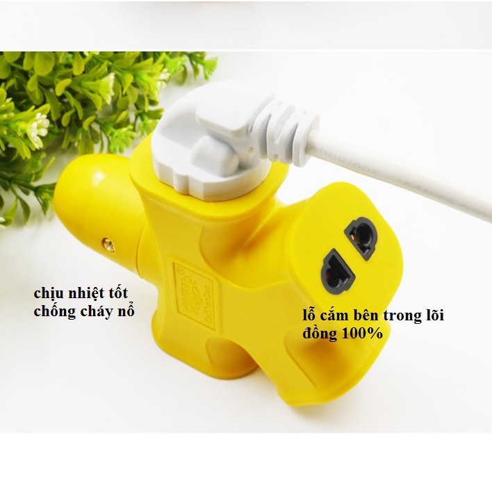 ổ cắm điện đúc nguyên khối 16A 4000W Chân đồng, Vỏ đúc chống cháy chống bể