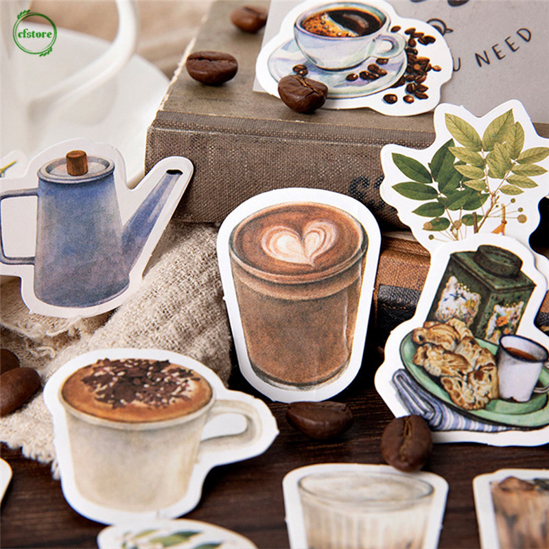 Hộp 46 Sticker Họa Tiết Dễ Thương Dùng Để Trang Trí Ốp Điện Thoại