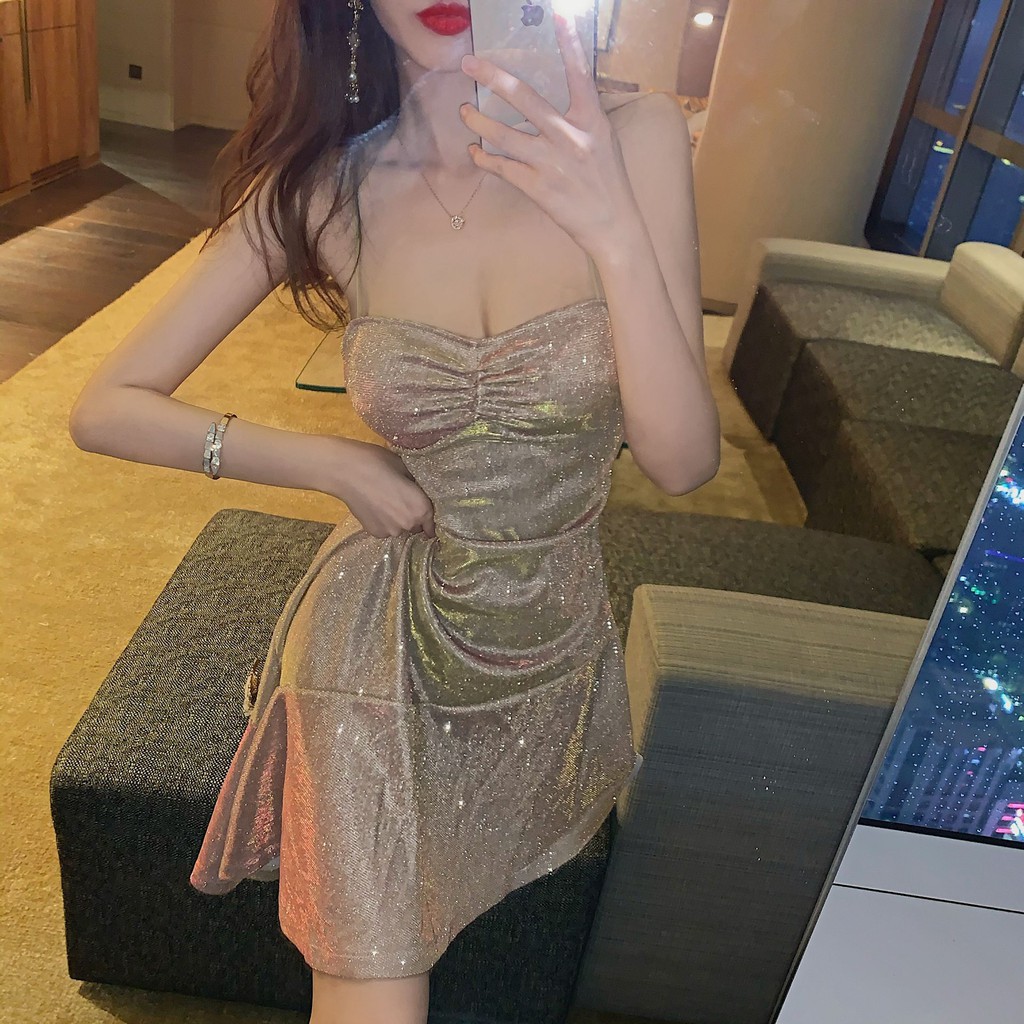 🌸Hàng Order🌸Váy Body 2 Dây Vắt Eo Đuôi Cá Sexy Lấp Lánh 🌸Hàng Quảng Châu