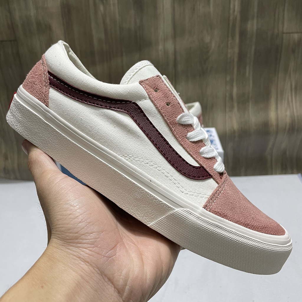 ⚡ Giày 𝗩𝗮𝗻𝘀⚡ Old Skool⚡ Nam Nữ Trắng Hồng Full Box⚡  Hàng chuẩn 1:1